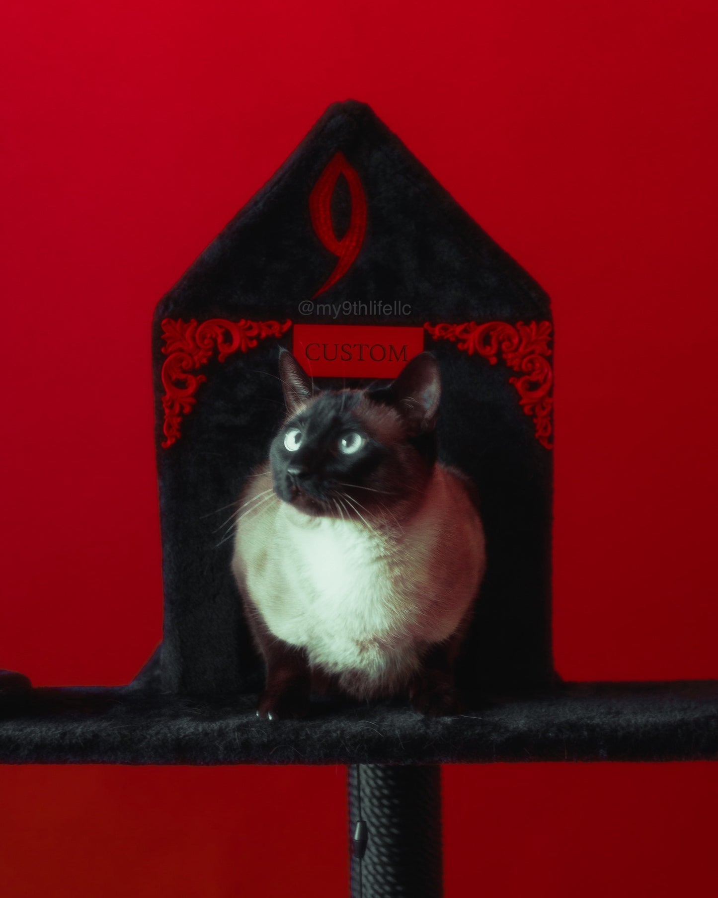The Munster Cat Tower - Red