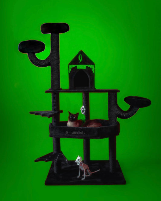The Munster Cat Tower - Green